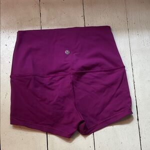 Lululemon Athletica Purple Athletic Shorts High-Waisted Performance